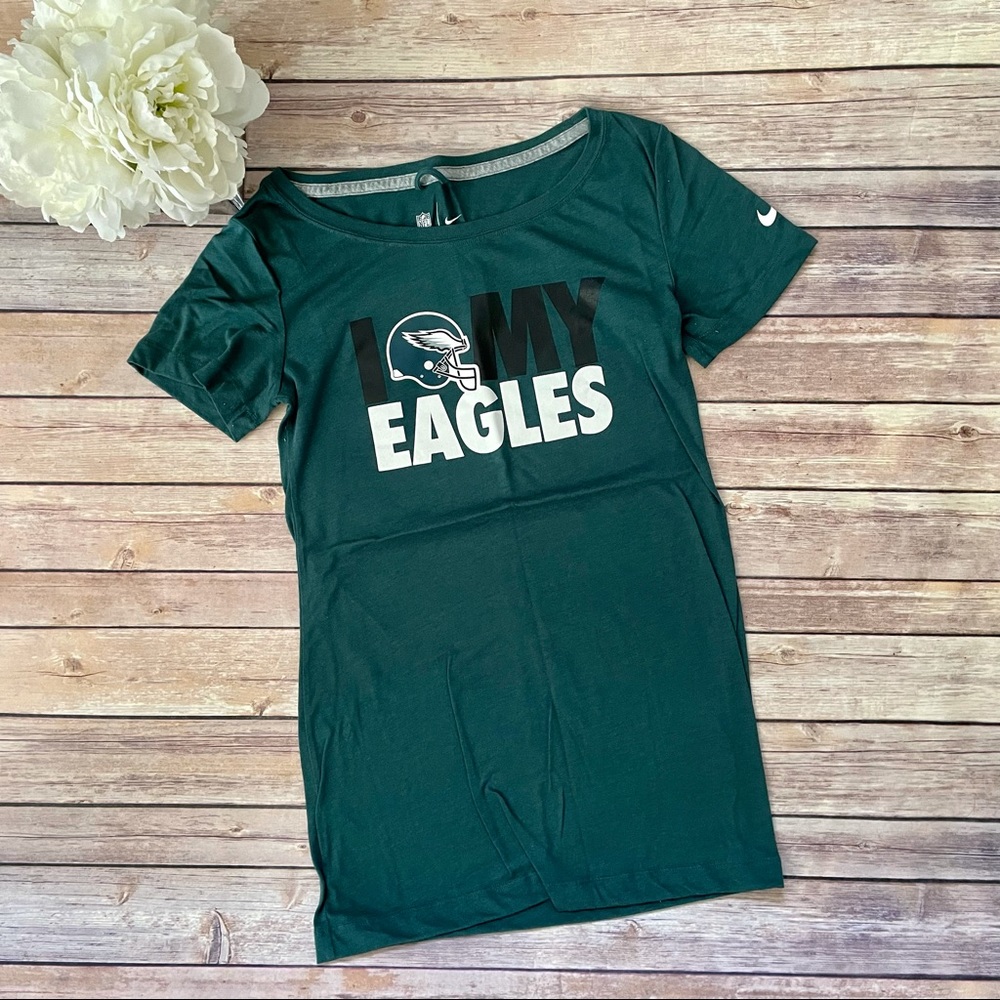 Nike Green "I AM MY EAGLES" Short Sleeve Tee
